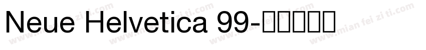 Neue Helvetica 99字体转换